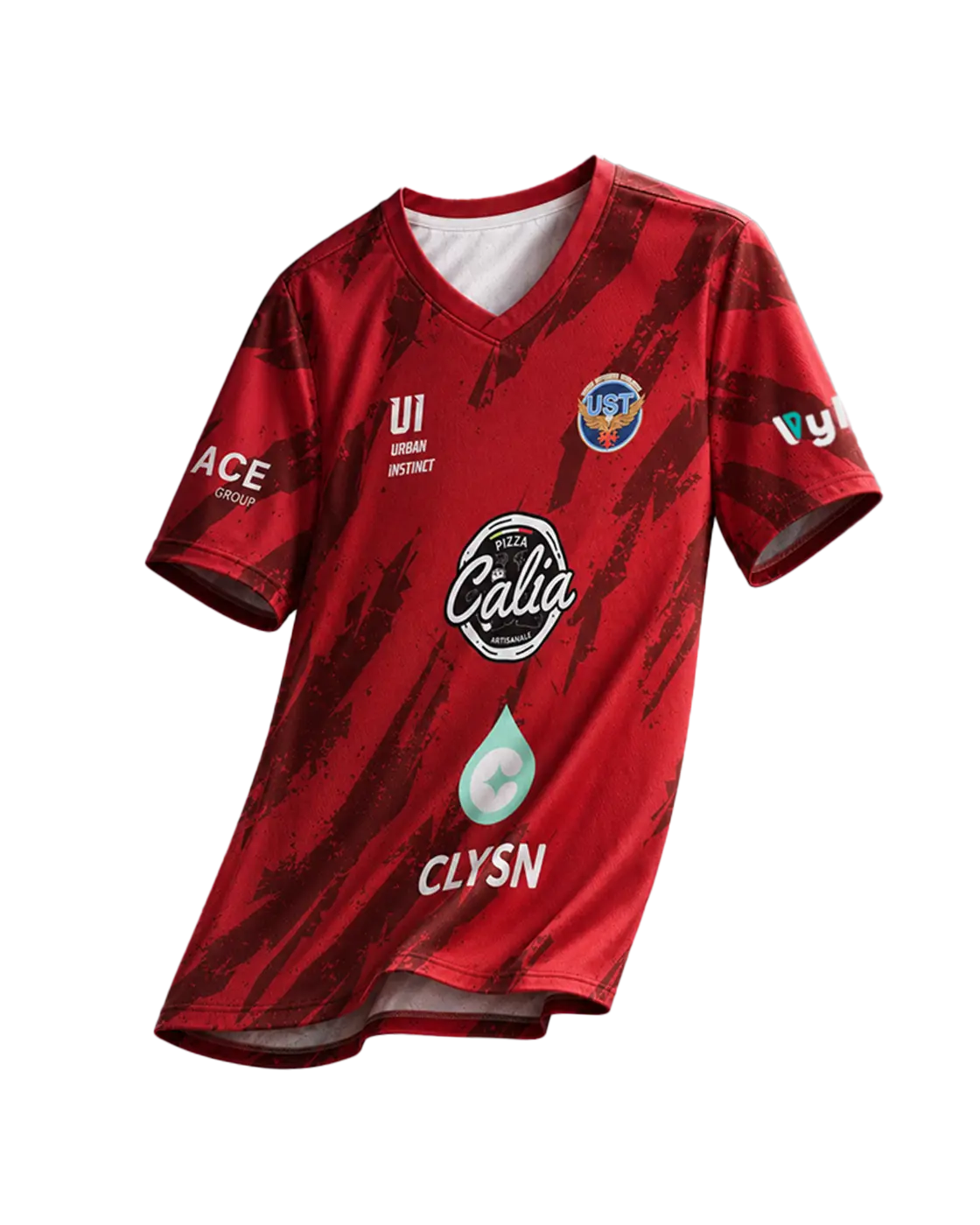 Maillot rouge UST en suspension