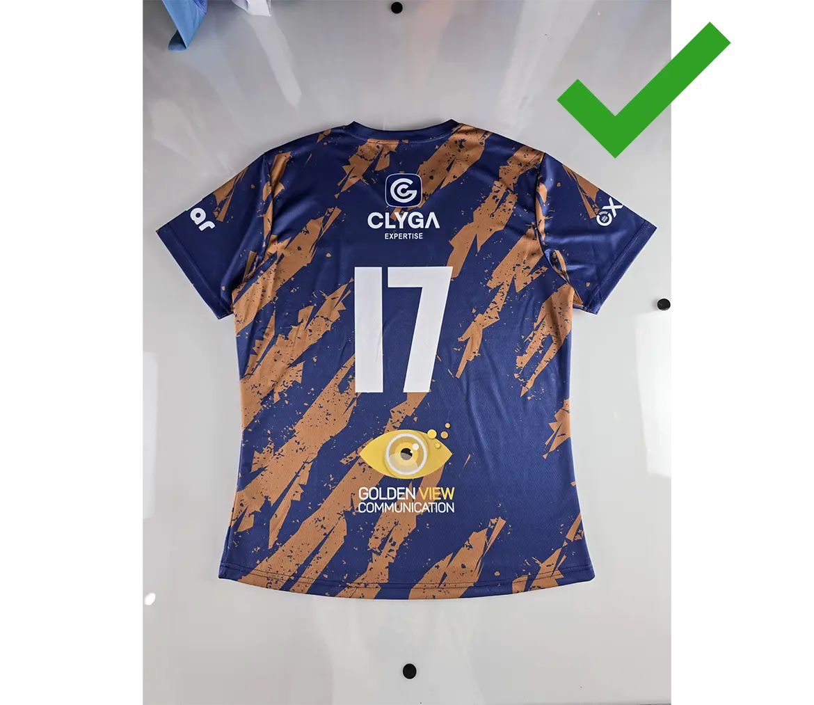 Dos du maillot UST réel avec sponsors et numéro sublimés